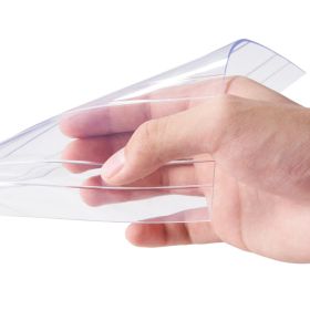 VEVOR Strip Curtain, 100' Length x 12" Width x 0.12" Thickness, Clear Ribbed PVC Curtain Strip Door Bulk Roll