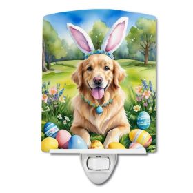 NEW Golden Retriever Easter Egg Hunt Ceramic Night Light Compact, UL-Certified, Ideal for Bedroom, Bathroom, Nursery, Hallway, Kitchen, 6x4x3, Mu (Option: default)
