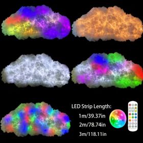 Creative Decorative Cloud Lamp Remote-Controlled LED Light RGB Color Changing (Option: 3m)