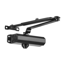 Automatic Door Closer Commercial or Residential Use (Color: Black, Load Capacity: 150 lbs)